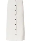 Proenza Schouler White Label Women's Rib-knit Buttoned Midi-skirt In Neutrals