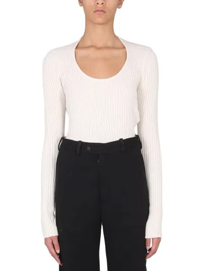 Proenza Schouler White Label Ribbed Sweater. In White