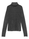 Proenza Schouler White Label Ribbed Turtleneck Sweater In Gray