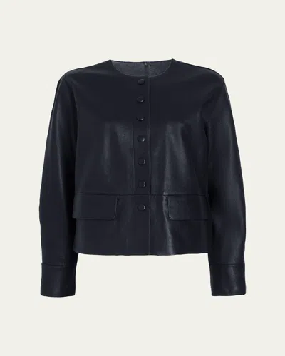 Proenza Schouler White Label Robin Leather Jacket In Black