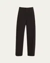 Proenza Schouler White Label Romina Double-pleat Pants In Brown