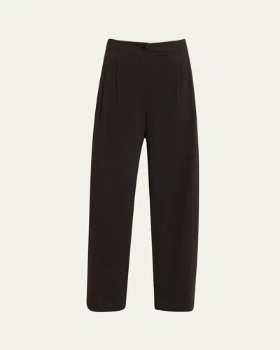 Proenza Schouler White Label Romina Double-pleat Pants In Brown