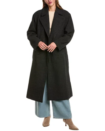 Proenza Schouler White Label Ronan Wool-blend Coat In Black