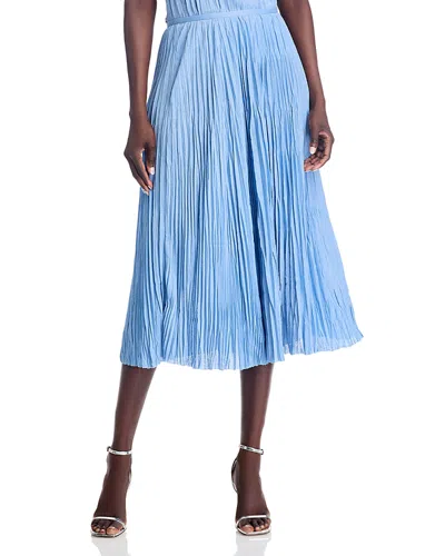 Proenza Schouler White Label Rosalyn Pleated Midi Skirt In Pool