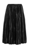 Proenza Schouler White Label Faux Leather Pleated Skirt In Black