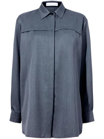 Proenza Schouler White Label Rose Shirt In Grey