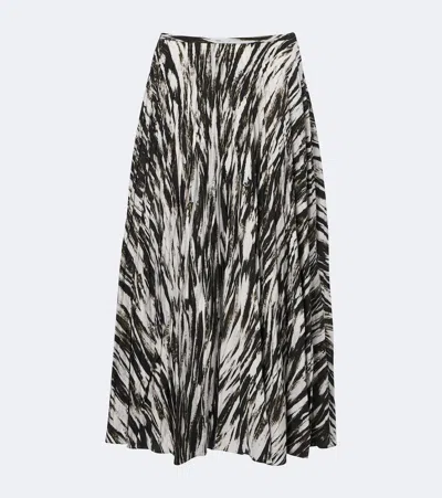 Proenza Schouler White Label Runa Printed Twill Midi Skirt In Multi
