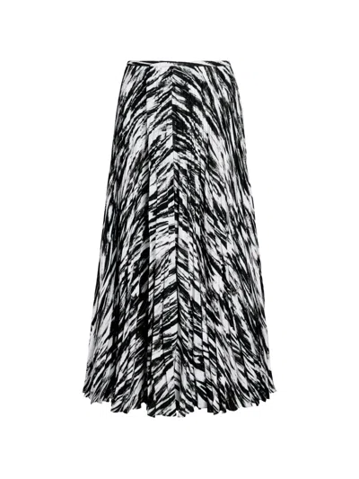 Proenza Schouler White Label Runa Skirt In Printed Soft Twill In Multi
