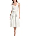 Proenza Schouler White Label Sasha Linen-blend Midi Dress In White