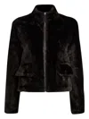 Proenza Schouler White Label Scarlett Shearling Jacket In Black