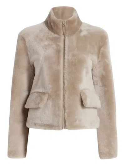 Proenza Schouler White Label Scarlett Shearling Jacket In Neutral