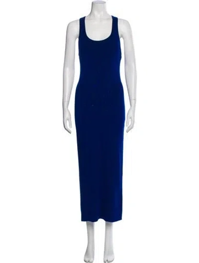 Pre-owned Proenza Schouler White Label Scoop Neck Long Dress W/ Tags In Blue