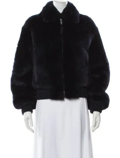 Pre-owned Proenza Schouler White Label Shearling Fur Jacket W/ Tags In Black