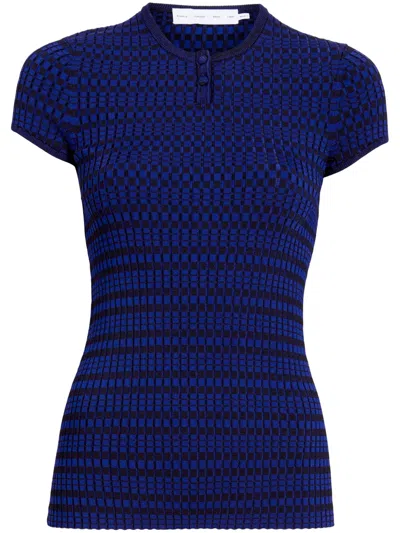 Proenza Schouler White Label Shelle Knitted Top In Blue