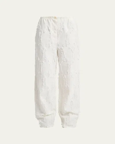 Proenza Schouler White Label Shilo Jacquard-knit Cotton-blend Straight-leg Pants In Neutral