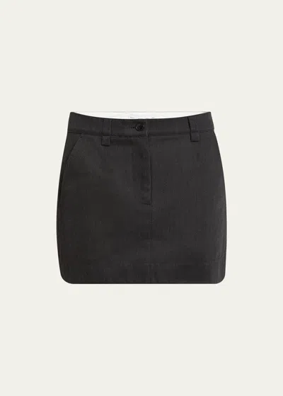 Proenza Schouler White Label Silas Straight Mini Skirt In Shadow