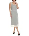 Proenza Schouler White Label Simmons Sheer Knit Midi Dress In Gray