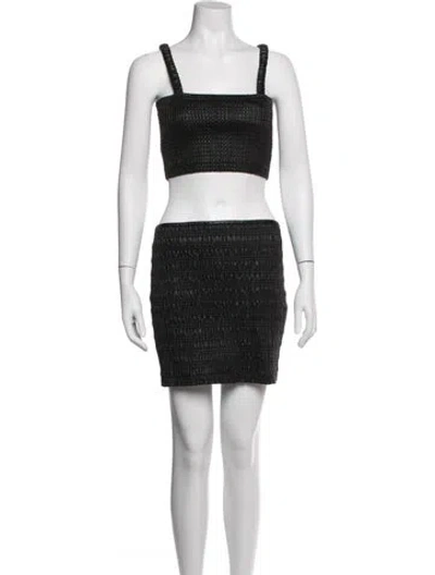 Pre-owned Proenza Schouler White Label Skirt Set In Black