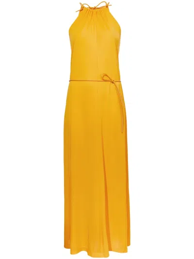 Proenza Schouler White Label Neckholder-maxikleid Aus Weichem Jersey In Gelb