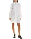 Proenza Schouler White Label Soft Poplin Button-down Shirtdress In White