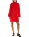 Proenza Schouler White Label Soft Poplin Button-down Shirtdress In Red