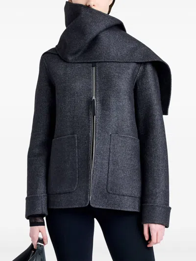 Proenza Schouler White Label Soraya Jacket In Charcoal Melange In Multi