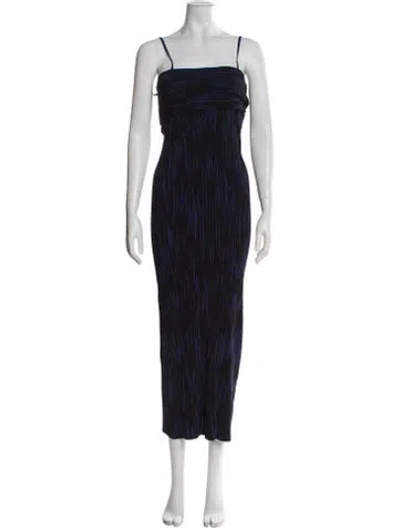 Pre-owned Proenza Schouler White Label Square Neckline Long Dress In Blue