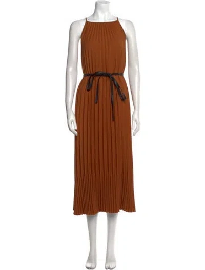 Pre-owned Proenza Schouler White Label Square Neckline Long Dress W/ Tags In Orange