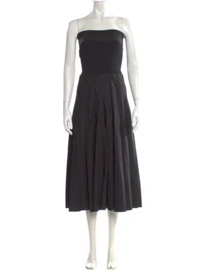 Pre-owned Proenza Schouler White Label Square Neckline Mini Dress In Black