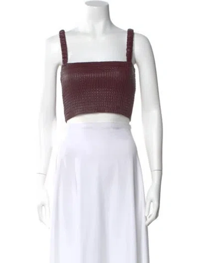 Pre-owned Proenza Schouler White Label Square Neckline Sleeveless Crop Top W/ Tags In Purple