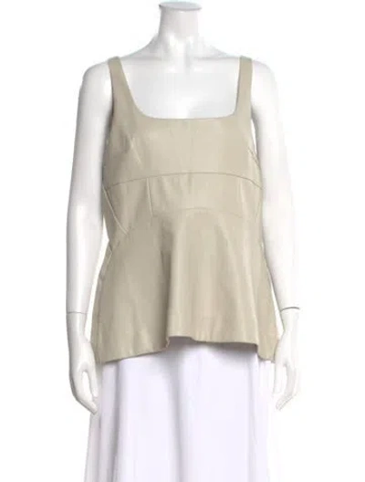 Pre-owned Proenza Schouler White Label Square Neckline Sleeveless Top In Neutral