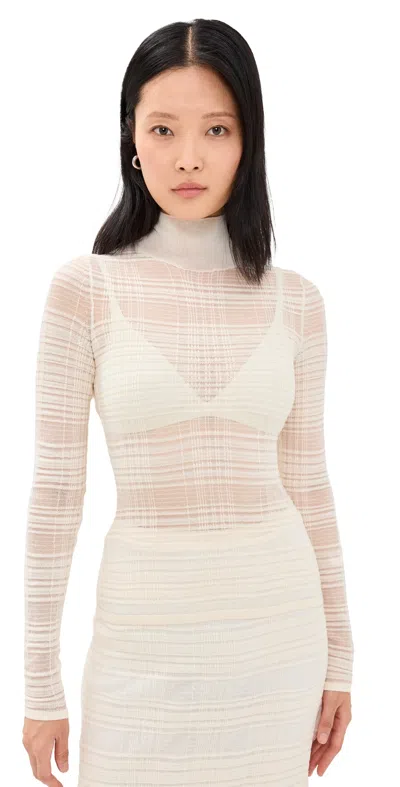 Proenza Schouler White Label Stefanie Sweater In Plaid Knits Alabaster