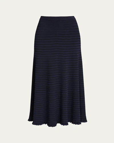 Proenza Schouler White Label Stina Knit Maxi Skirt In Navyblack
