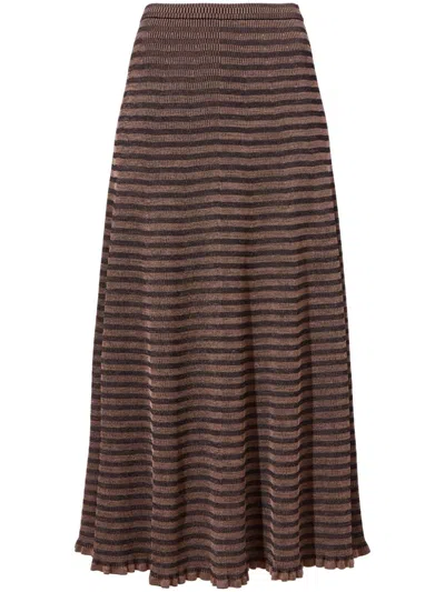 Proenza Schouler White Label Stina Knitted Skirt In Brown