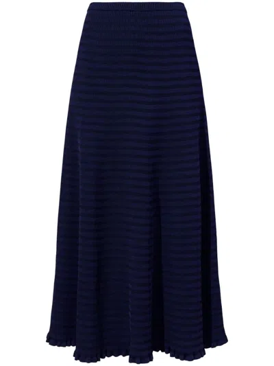 Proenza Schouler White Label Stina Midi Skirt In Blue