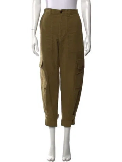 Pre-owned Proenza Schouler White Label Straight Leg Pants In Green