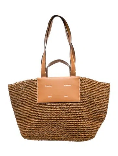 Pre-owned Proenza Schouler White Label Straw Morris In Brown