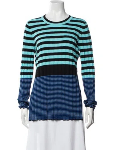 Pre-owned Proenza Schouler White Label Striped Crew Neck Sweater In Multi