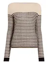 Proenza Schouler White Label Striped Knitted Top In Black