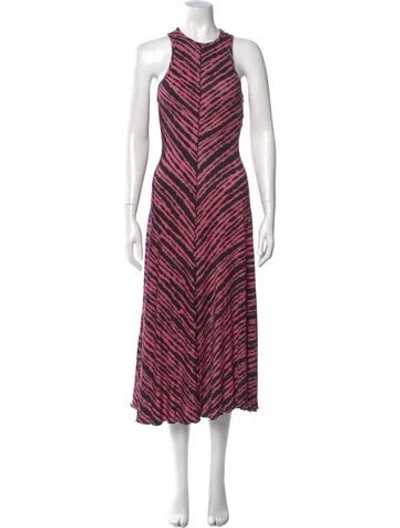 Pre-owned Proenza Schouler White Label Striped Midi Length Dress W/ Tags In Multi
