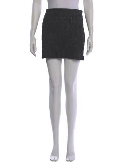 Pre-owned Proenza Schouler White Label Striped Mini Skirt W/ Tags In Black