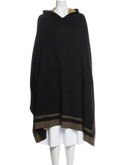 Pre-owned Proenza Schouler White Label Striped Poncho In Black