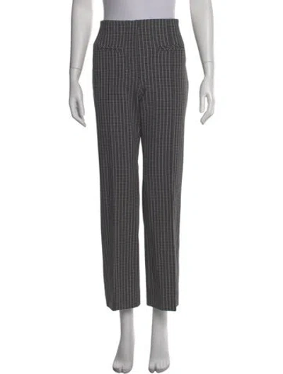 Pre-owned Proenza Schouler White Label Striped Straight Leg Pants In Gray