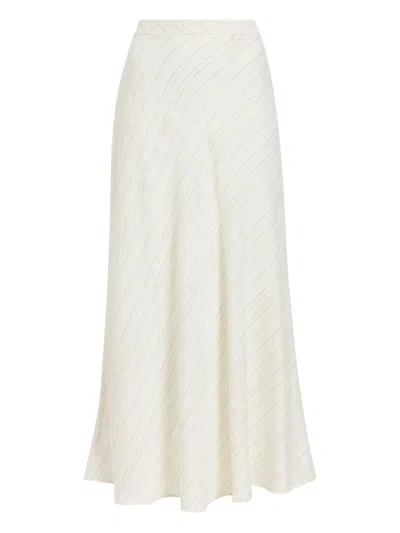 Proenza Schouler White Label Striped Woven Maxi Skirt In Neutral