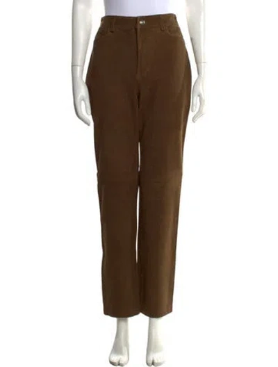 Pre-owned Proenza Schouler White Label Suede Straight Leg Pants W/ Tags In Brown