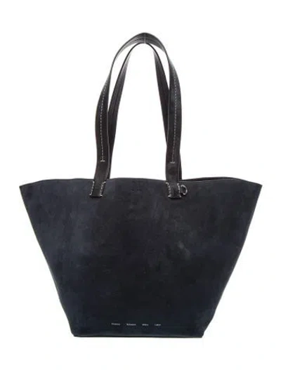 Pre-owned Proenza Schouler White Label Suede Tote In Blue