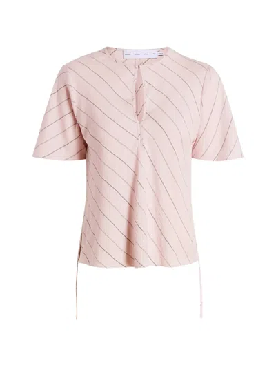 Proenza Schouler White Label Tasha Pinstripe-print Blouse In Multi