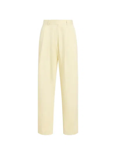 Proenza Schouler White Label Taya Pleated Trousers In Yellow
