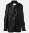 Proenza Schouler White Label Tesema Leather Blazer In Black