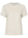 Proenza Schouler White Label Tessa Faux-leather T-shirt In Neutrals
